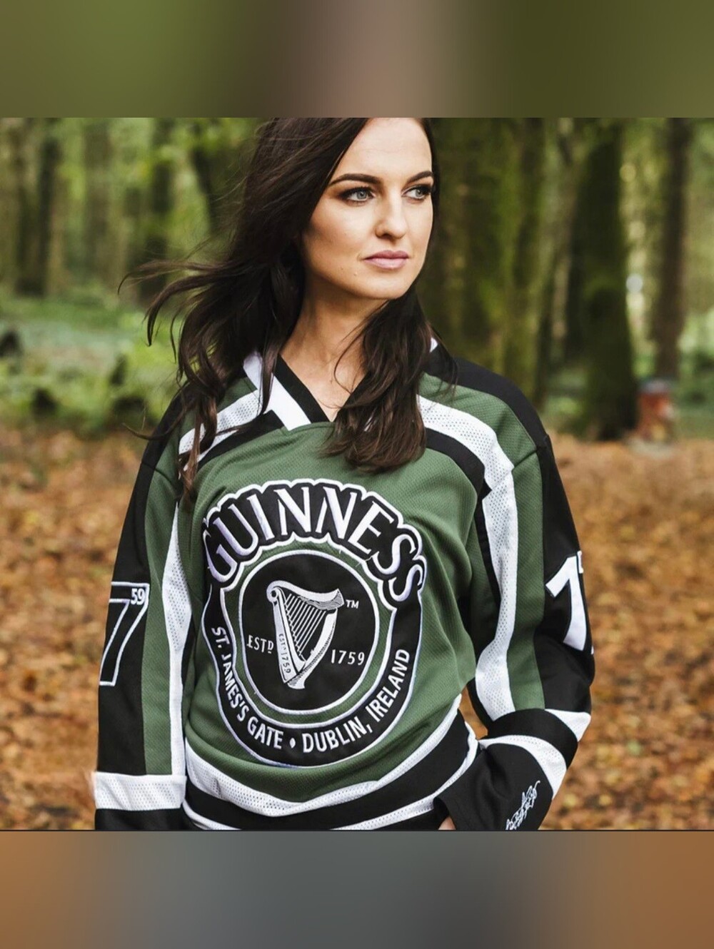 Guinness Harp Green Hocky Jersey Size M